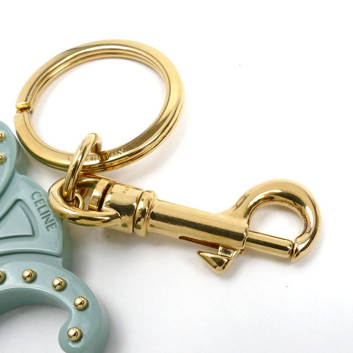 CELINE セリーヌ アセテート メタル トリオンフ キーリング チャーム