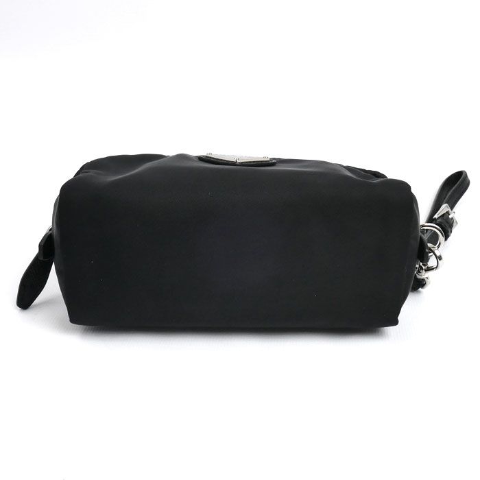 PRADA プラダ テスート トライアングルロゴ ポーチ ブラック 1NE175