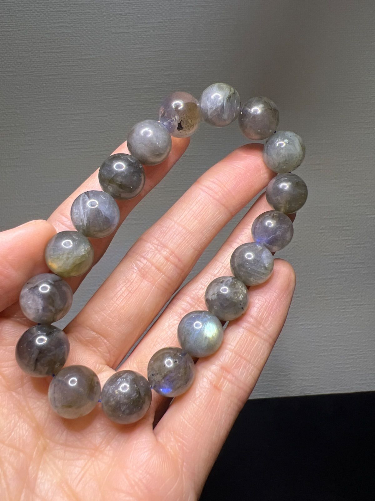 専用ページ強いシラー　ラブラドライト　ブレスレット 11㍉16.5㌢(33) 天然石 シラー ラブラドライト ブレスレット11.5㍉約17.5㌢☆Y72