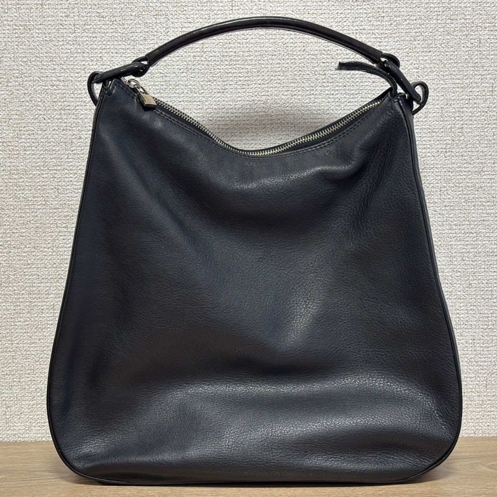 ヒロフ ハンドバッグ ショルダーバッグ 黒 ブラック レザー HIROFU 