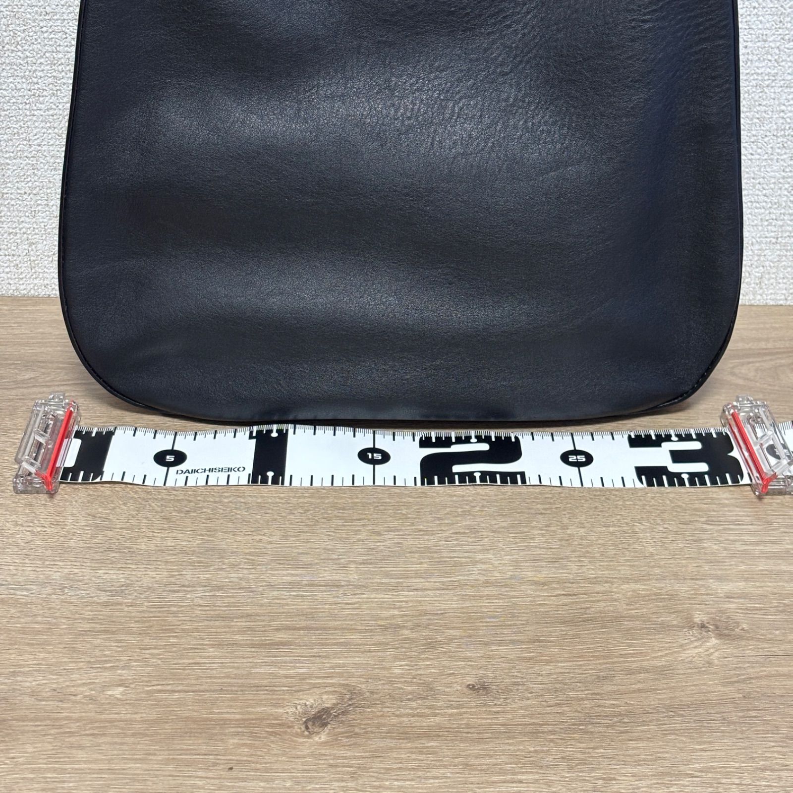 HIROFU 1円 本物 ヒロフ レザー ショルダーバッグ 黒系 保存袋付 【001 