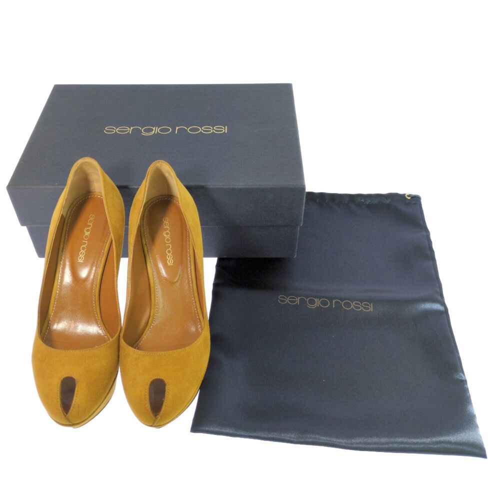 sergio rossi レッド スエード パンプス　36 1/2 sergio rossi レッド スエード パンプス 36 1/2 a*e様 sergio rossi 赤