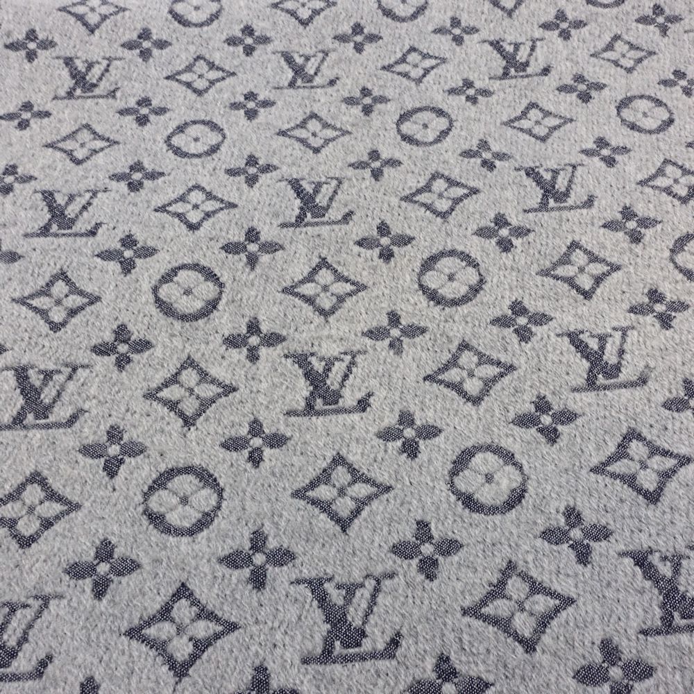 【ルイヴィトン】マフラー モノグラムクラシック グリクレール　グレー　メンズ ルイ・ヴィトン マフラー 