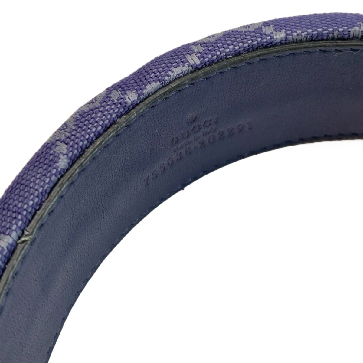 GUCCI(グッチ) カチューシャ - 755038 ネイビー×ブルーグレー GG柄