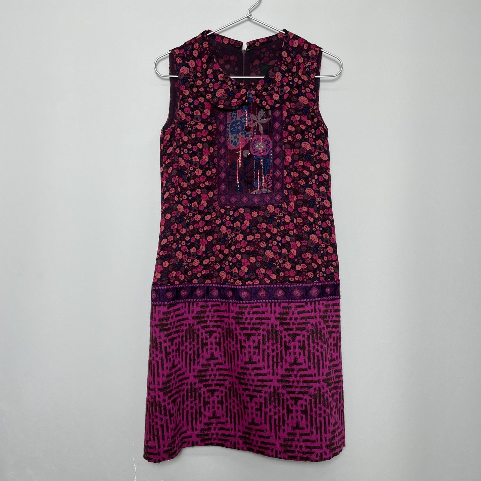 ANNA SUI アナスイ 花柄ワンピース ノースリーブ デザイナーズ