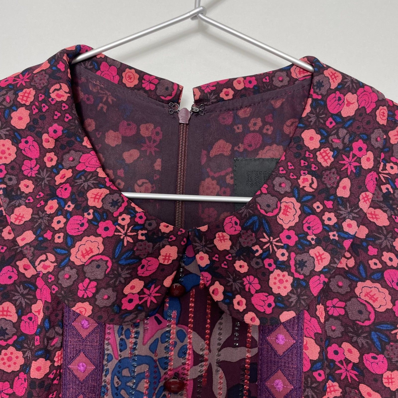 ANNA SUI アナスイ 花柄ワンピース ノースリーブ デザイナーズ