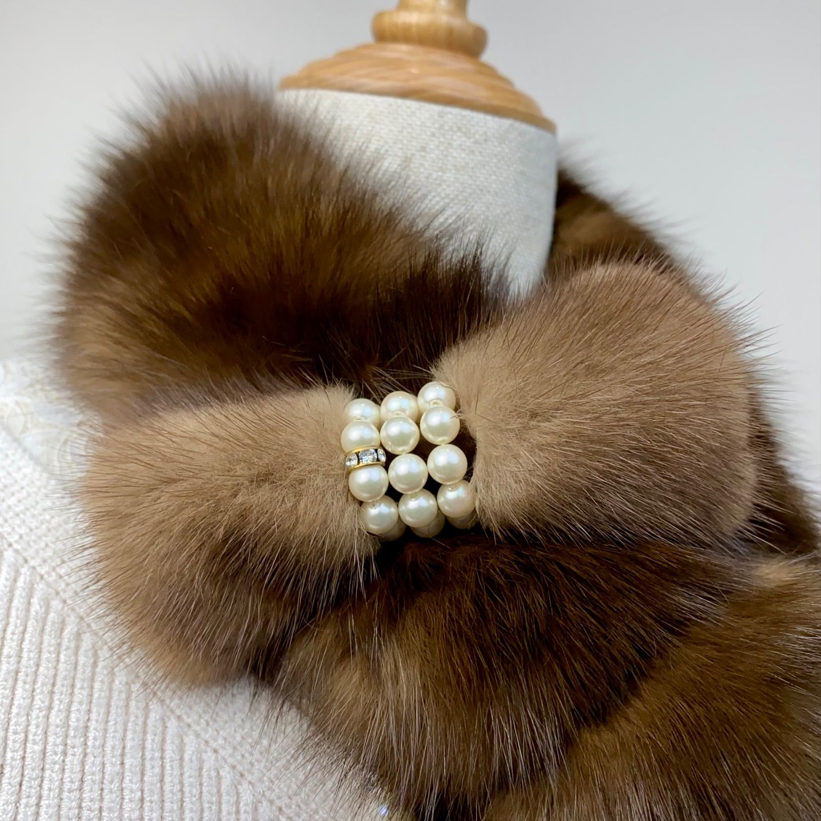 クリスマスフェア🎄🎁✨ 超高級！ロシアンセーブルリボンマフラー*毛皮