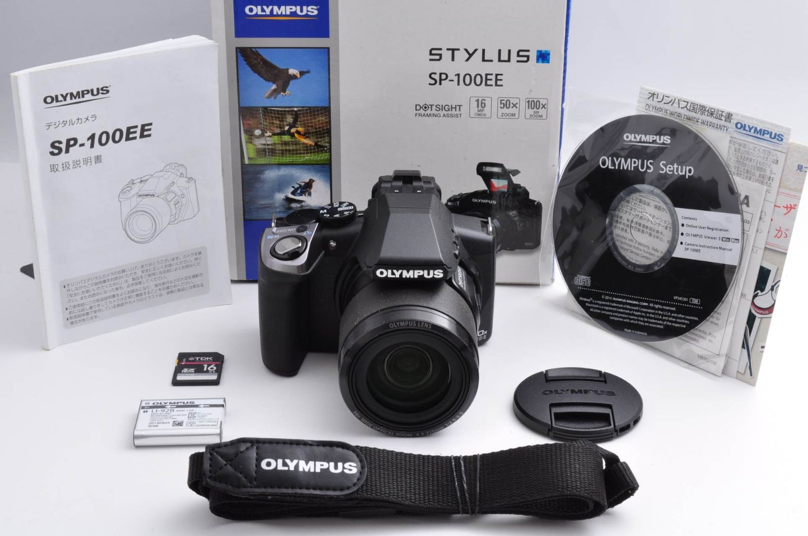 OLYMPUS STYLUS SP-100EE DIGITAL Camera Black デジカメ デジタル