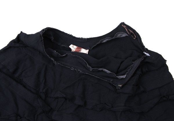 コムデギャルソンCOMME des GARCONS ポリ縮絨ティアード切替スカート