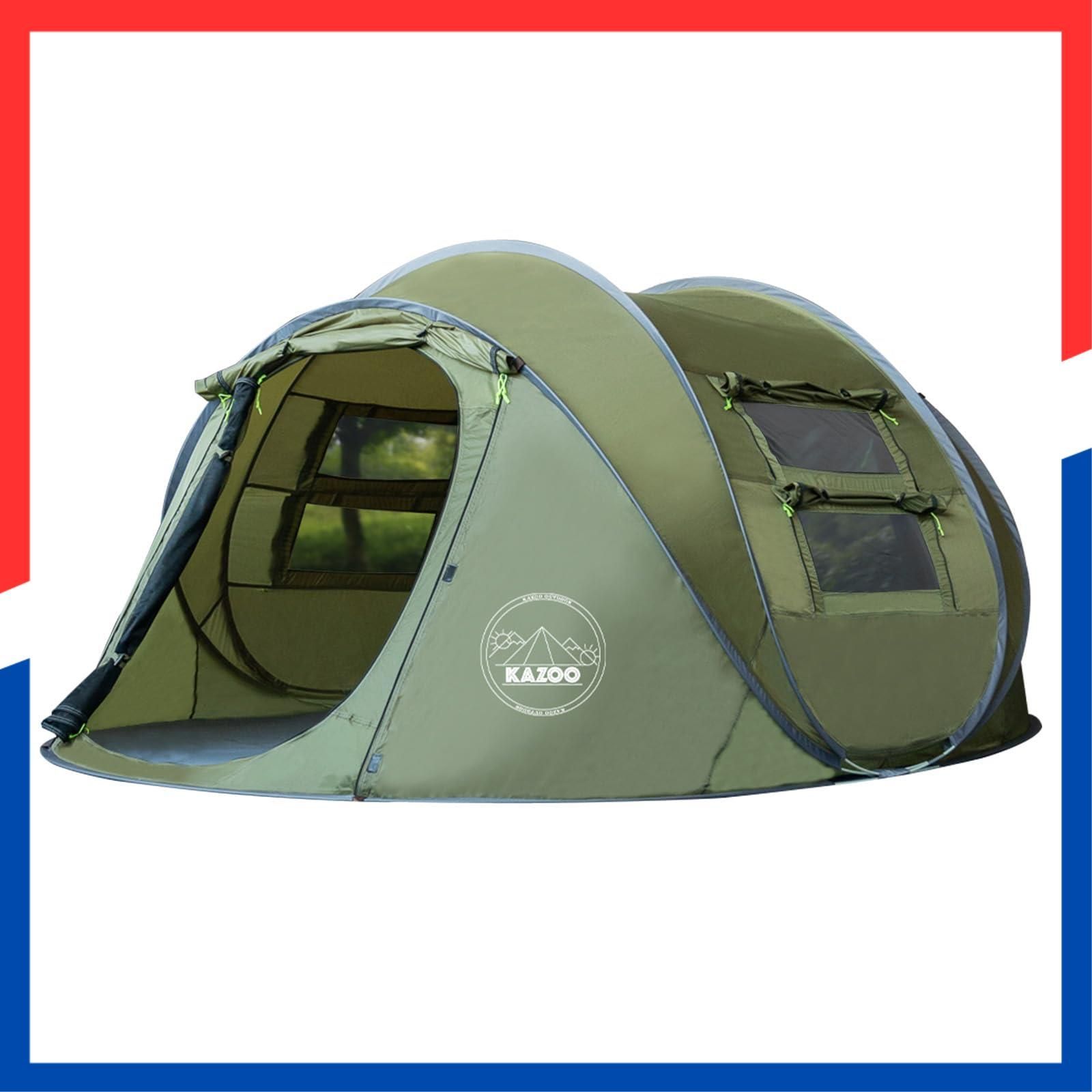 特価商品】KAZOOキャンプ用自動屋外ポップアップテント防水用クイック