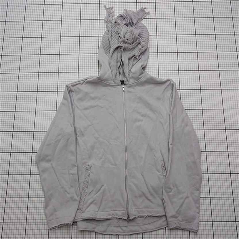 ◇ ⊇ グランシー GRANCY GRApa730 ニット切替ジップパーカー Lサイズ 