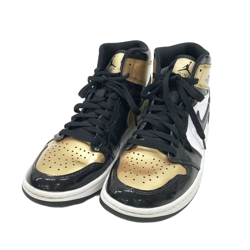 NIKE GOLF ナイキゴルフ DQ0660-002 AIR JORDAN 1 HIGH GOLF スパイクレスゴルフシューズ ゴールド系 26.5 [240101585426] ゴルフウェア メンズ ストスト