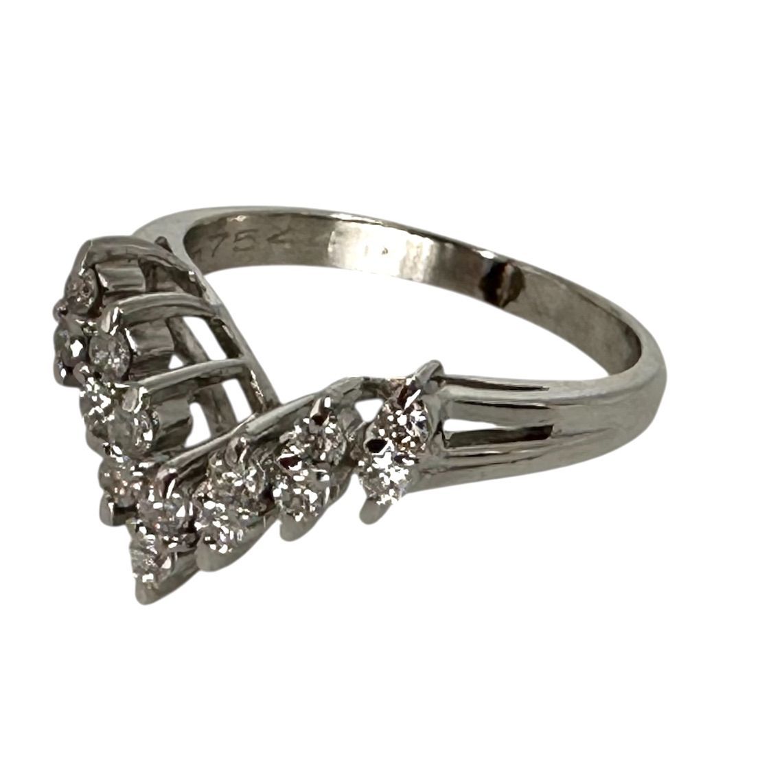 プラチナ Pt 900 約4.4 g D 0.27 ct 8.5号 レディース ジュエリー 宝石 アクセサリー -B 9304