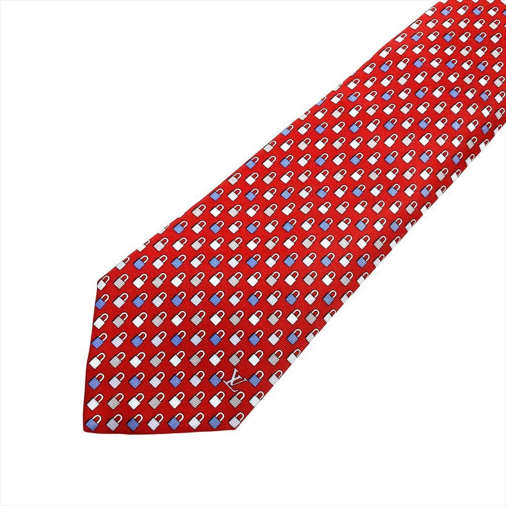 ⭐︎こうぽん⭐︎LOUIS VUITTON 赤 ドットパターン ネクタイ ルイヴィトン LOUIS VUITTON クラヴァット ファインド ザ キー