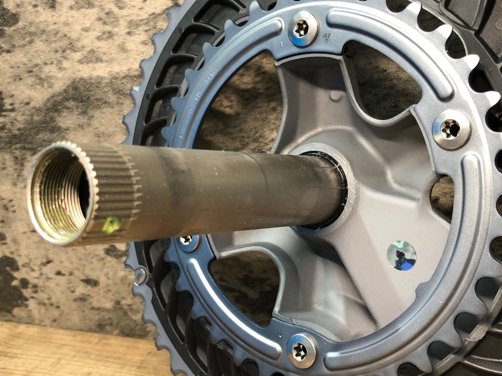 半*蔵様 SHIMANO クランクセット シルバー 170 NJS ボルト付 # 半*蔵様 SHIMANO クランクセット シルバー 170 NJS ボルト付 # 半*蔵様