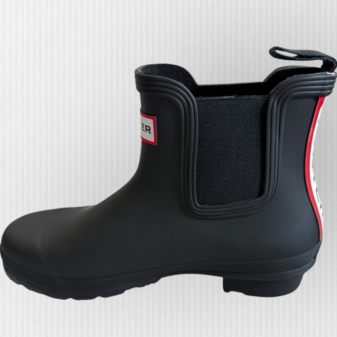 未使用級】ハンター サイドゴア オリジナルチェルシー ロゴ バック