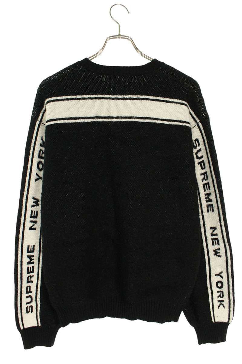 シュプリーム セール 24AW Back Stripe Sweater ロゴジャガードニット