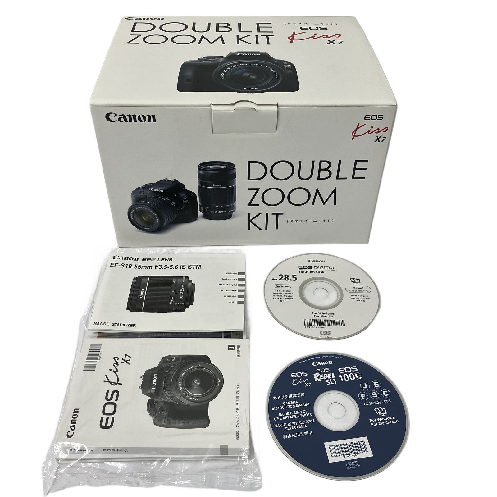 Canon EOS Kiss X7 EF-S 18-55mm F3.5-5.6 IS STM EF-S 55-250mm