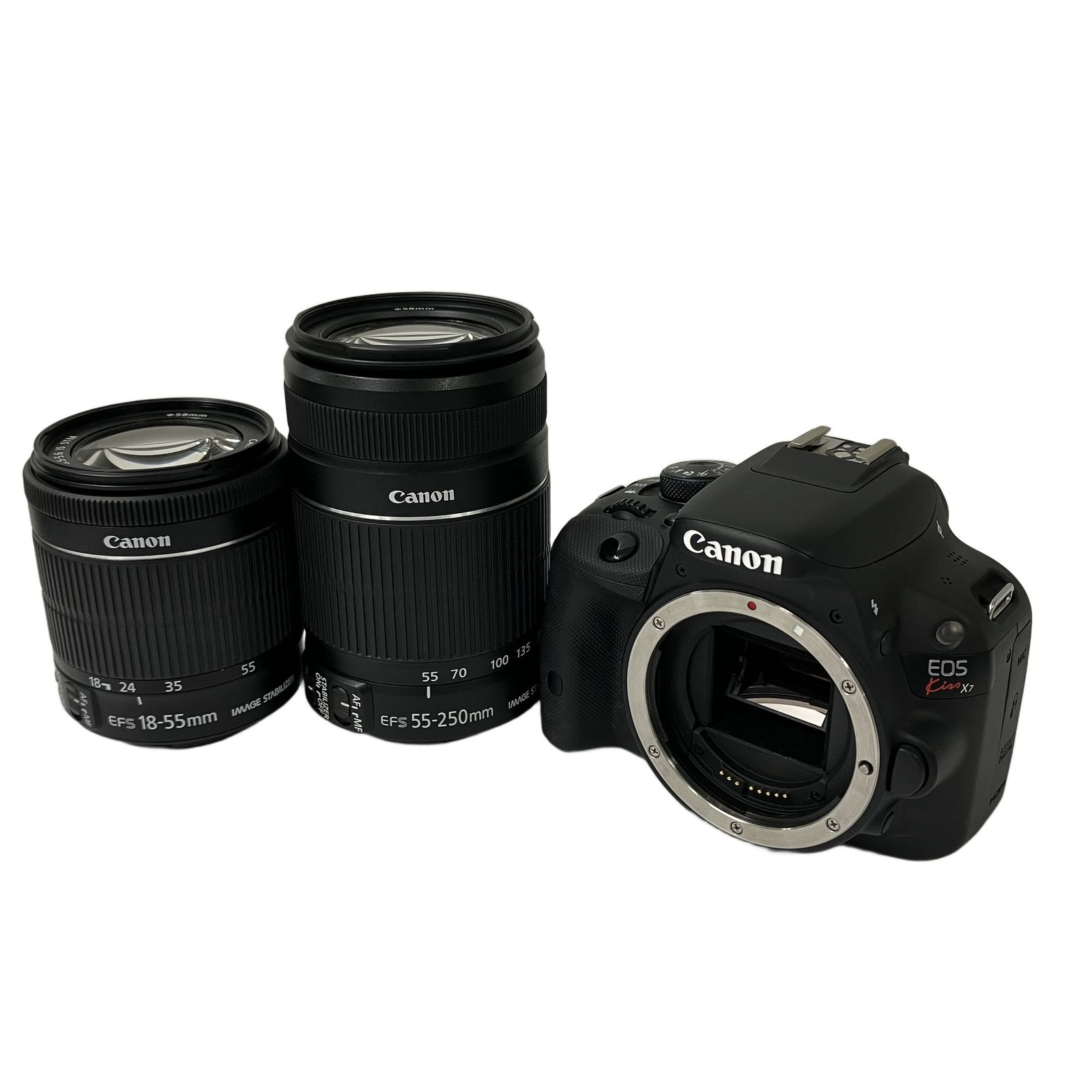 Canon EOS Kiss X7 EF-S 18-55mm F3.5-5.6 IS STM EF-S 55-250mm