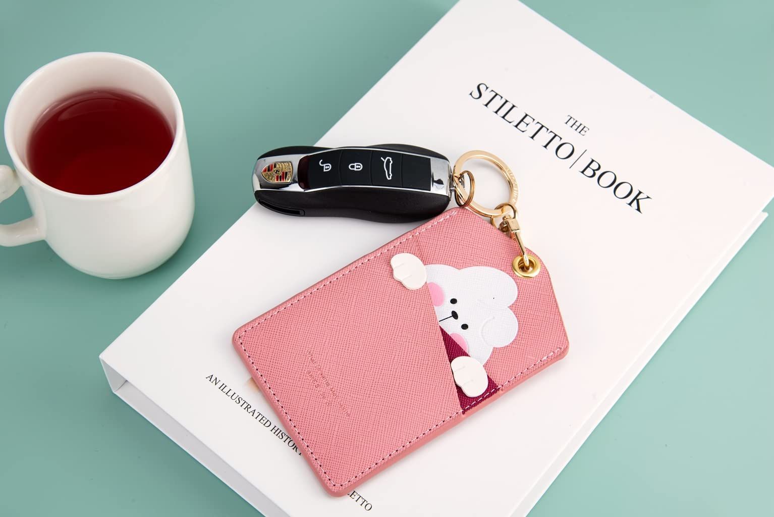 H HARUCO] 可愛い アニマル 定期入れ 子供 キーリング パス