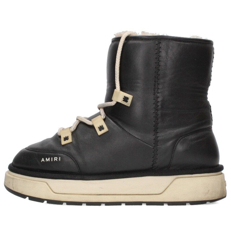 アミリ サイズ:42  MALIBU マリブ ムートンレザー シアリングブーツ 中古 OM10 アミリ MALIBU マリブ ムートンレザー シアリングブーツ メンズ 42 ※12