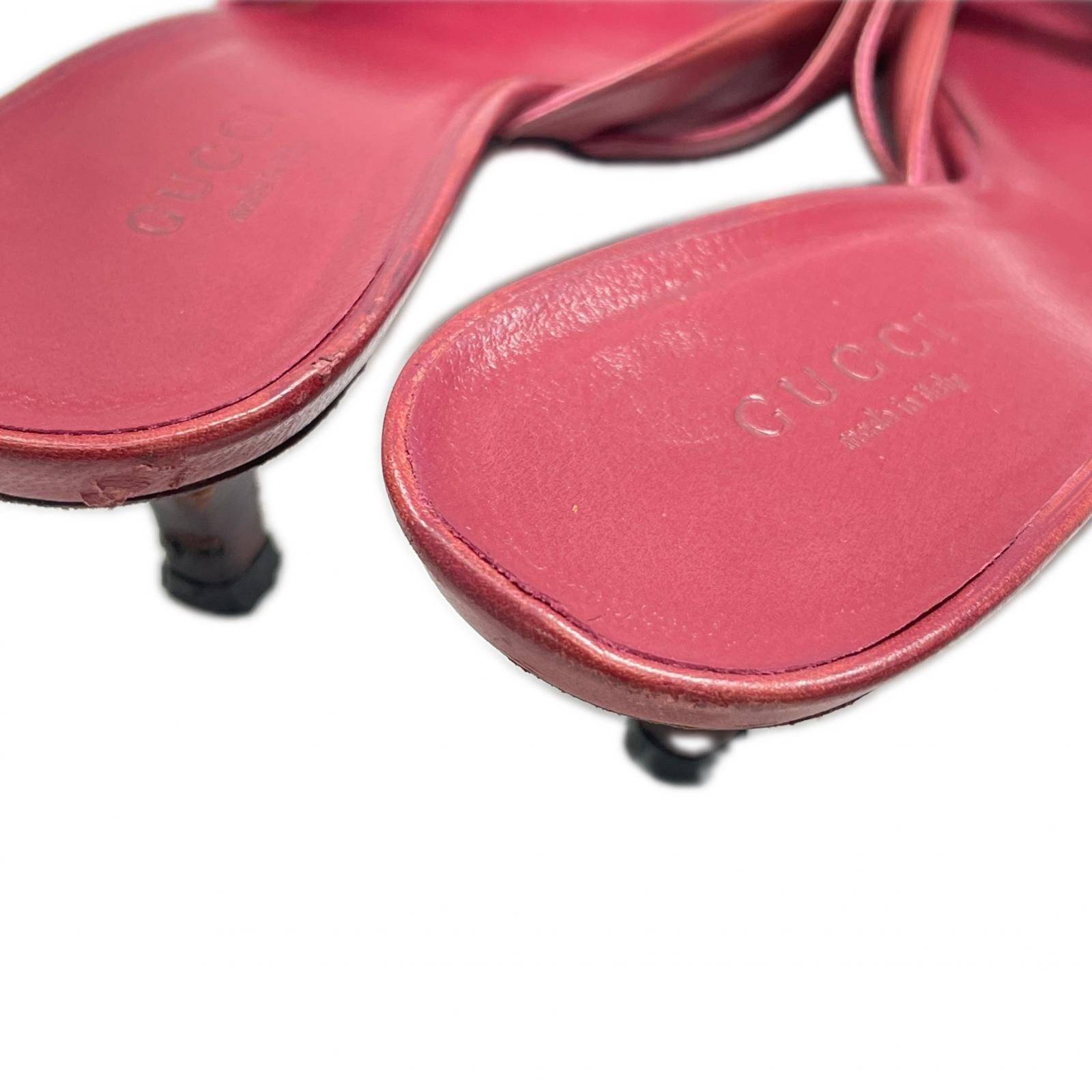 GUCCI グッチ パンプス レザー ワインレッド レディース【古着】【中古