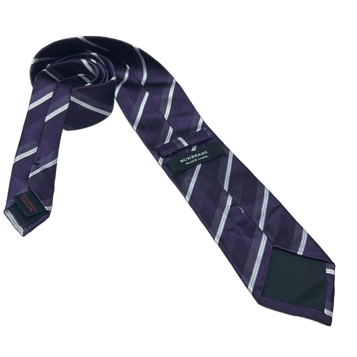 【美品】バーバリーブラックレーベル ネクタイ ネイビー ペイズリー柄 高級 BURBERRY BLACK LABEL（バーバリーブラックレーベル） ネクタイ