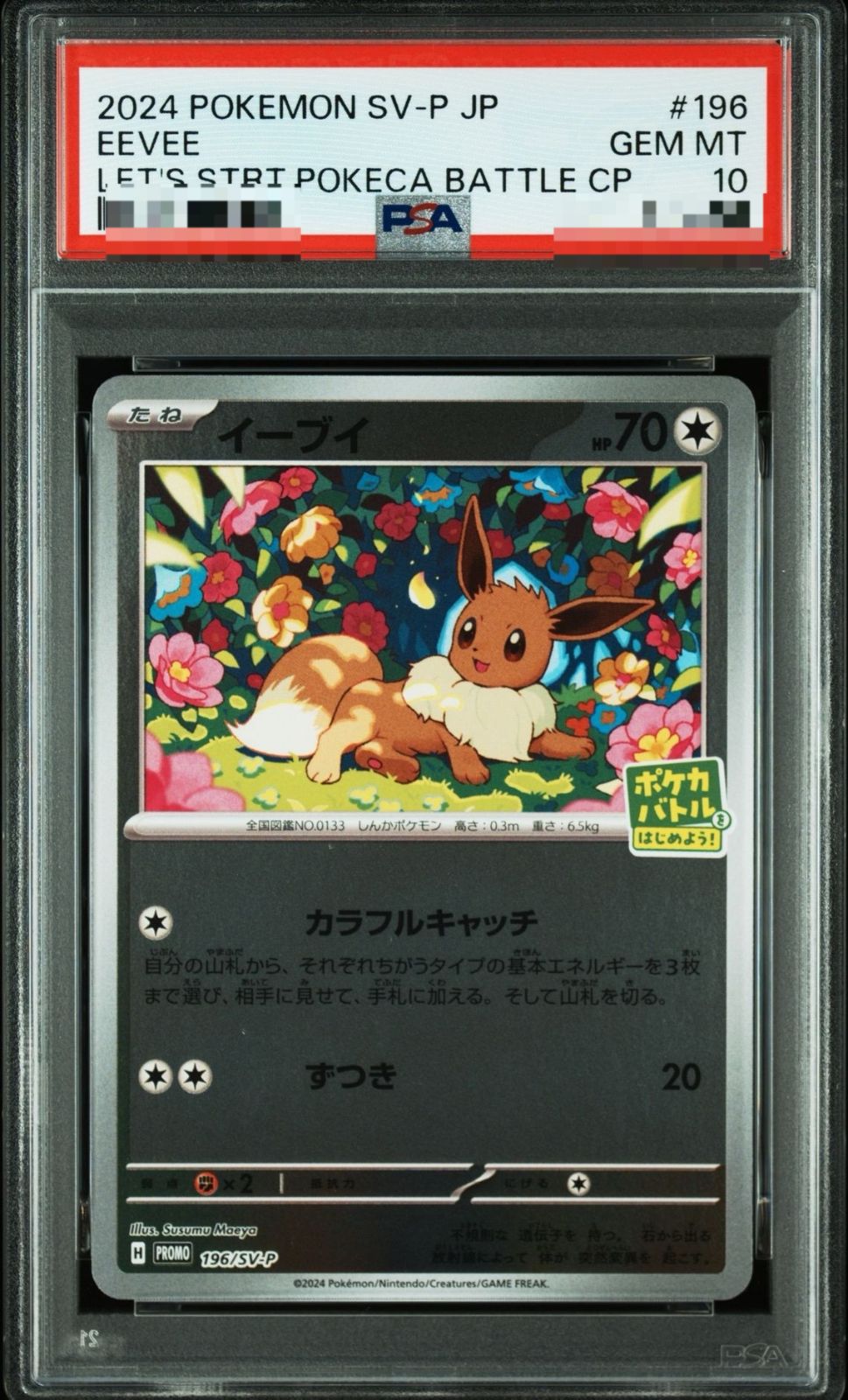 弘前】【PSA10】イーブイ プロモ SV-P-SM 196プロモカードパック