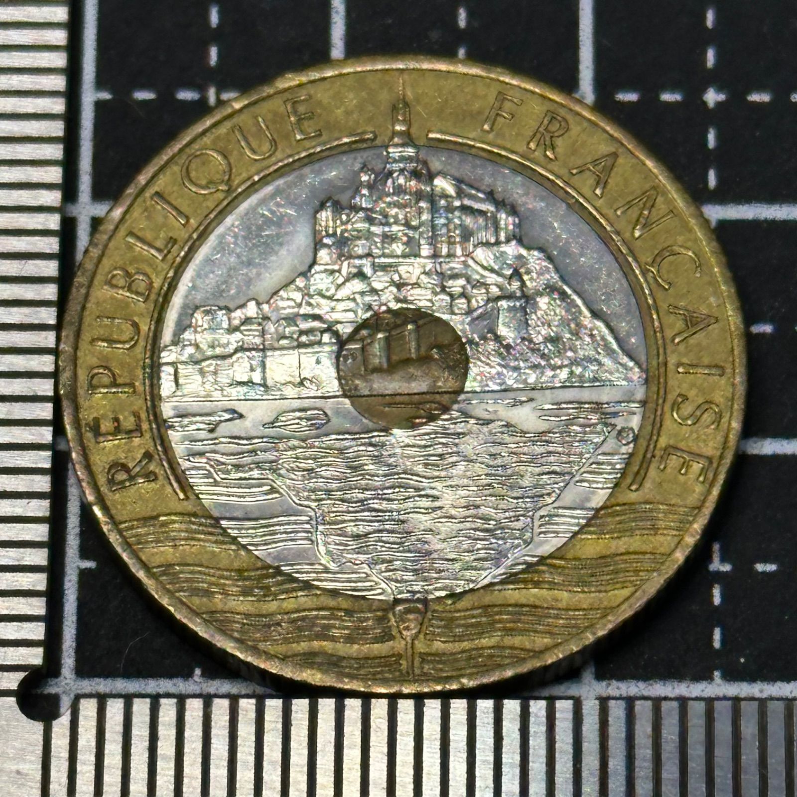 1992年 フランス 20フラン硬貨｜モン・サン・ミシェル 二色構造 デザインコイン 旧フランス硬貨 アンティーク風 480 - メルカリ