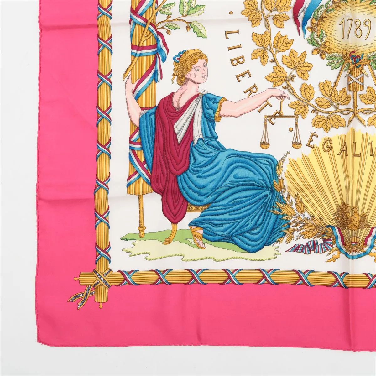 美品 エルメス カレ 90 LIBERTE EGALITE FRATERNITE REPUBLIQUE