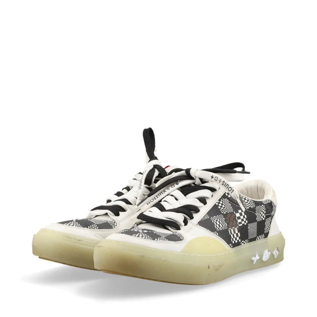 美品 ルイヴィトン ダミエ LVオリライン 5 レザー ローカット