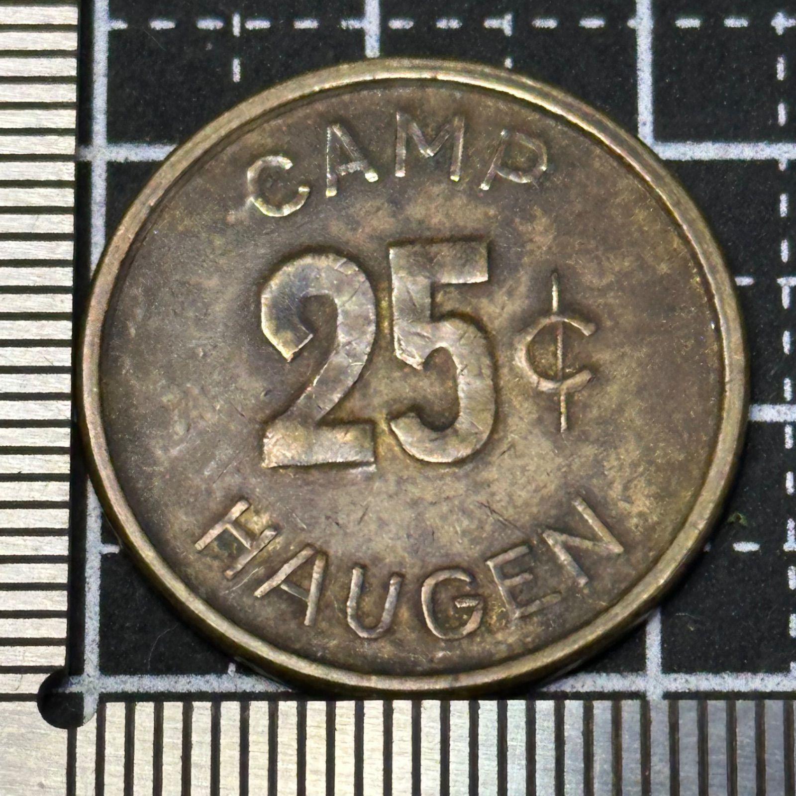 3194.　アメリカ　アメリカ軍第25師団　5セント　トークン　？ 3194.アメリカアメリカ軍第25師団5セントトークン？