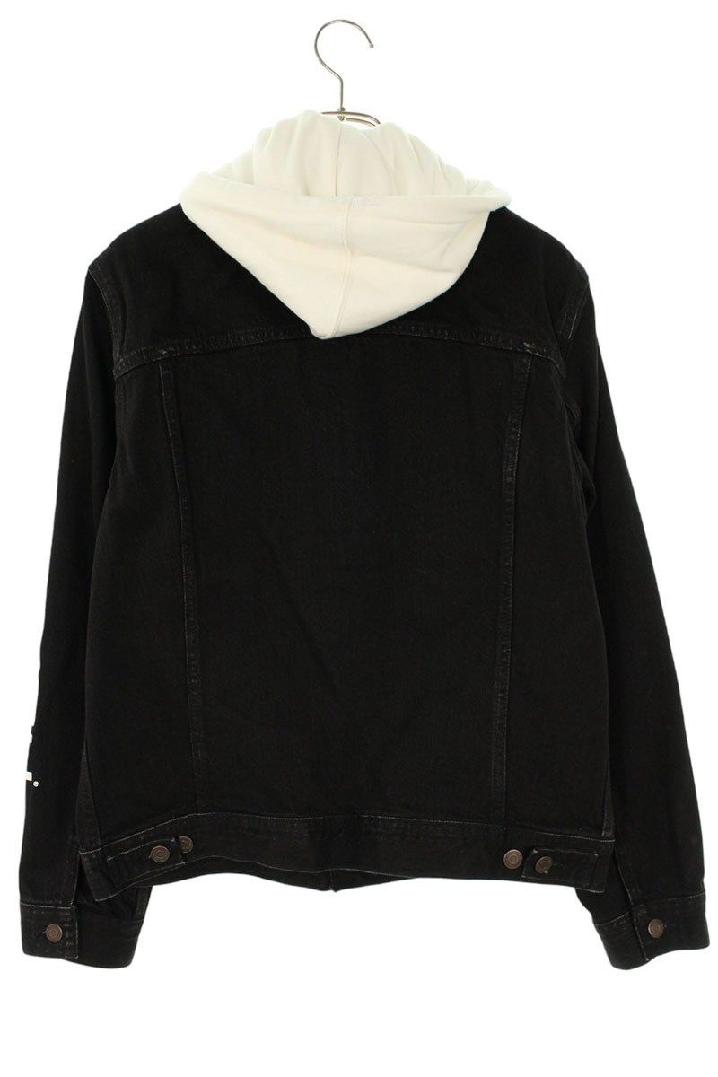 シュプリーム 17SS Fleece Hood Trucker Jacket 袖ロゴプリント