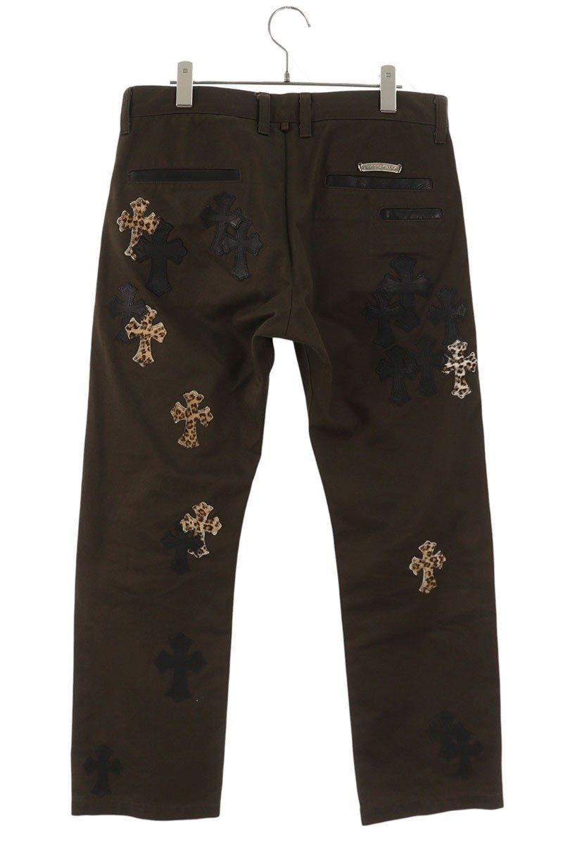 クロムハーツ サイズ:32インチ  CHINOS CEM CRS PTCH クロスパッチチノロングロングパンツ 中古 SJ02 クロムハーツ CHINOS CEM CRS PTCH クロスパッチチノロングロング