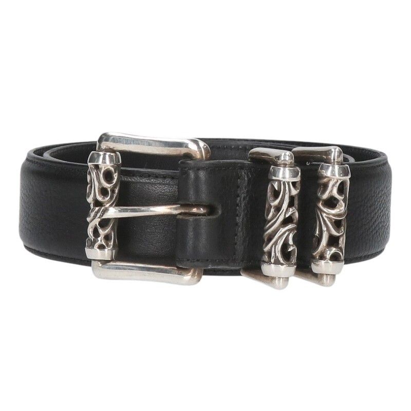 クロムハーツ3PC 1.5ローラーベルト 34 クロムハーツ 3PCローラーベルト1.5レザー 34インチ クロムハーツ3