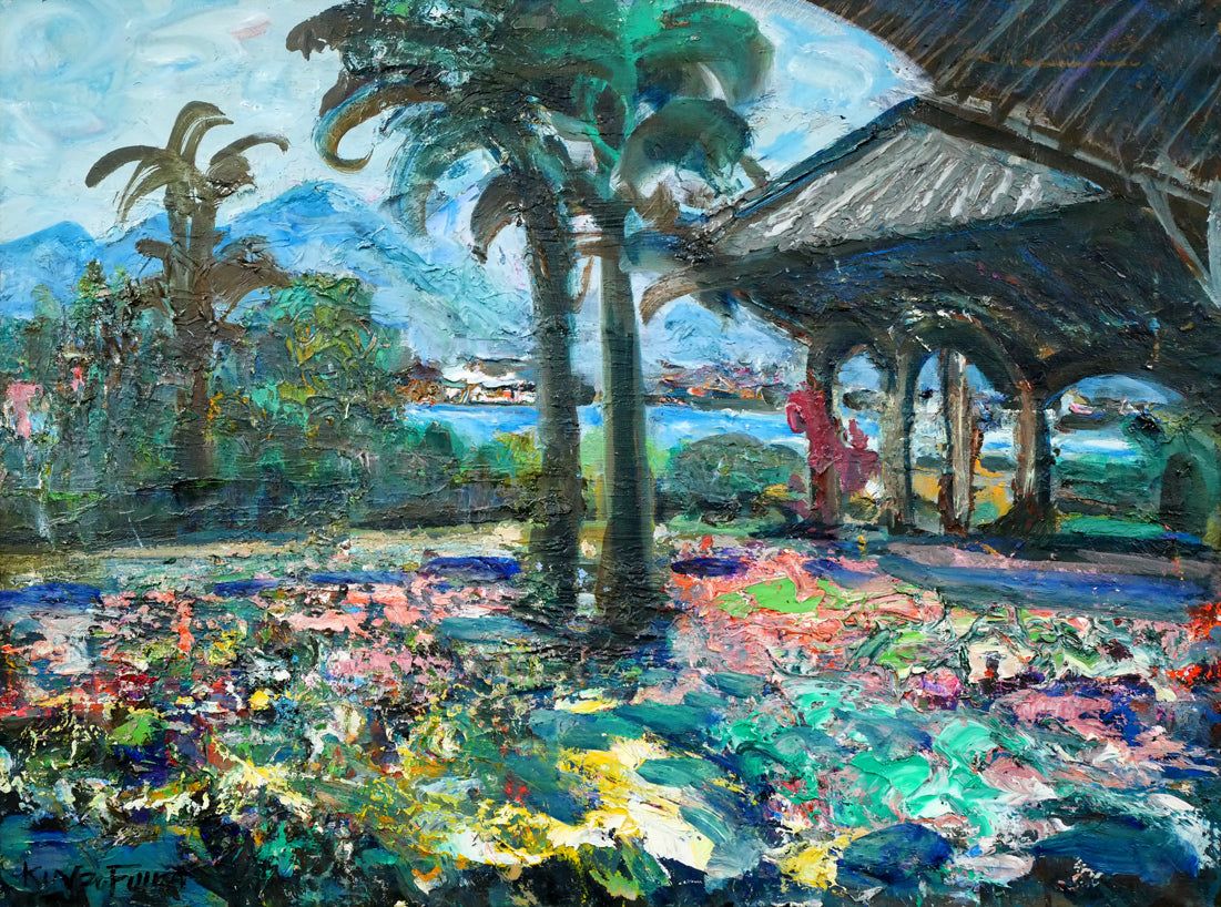 藤田 謹三「グラバー邸（長崎）」油絵・P12号 ローマン派美術協会主宰