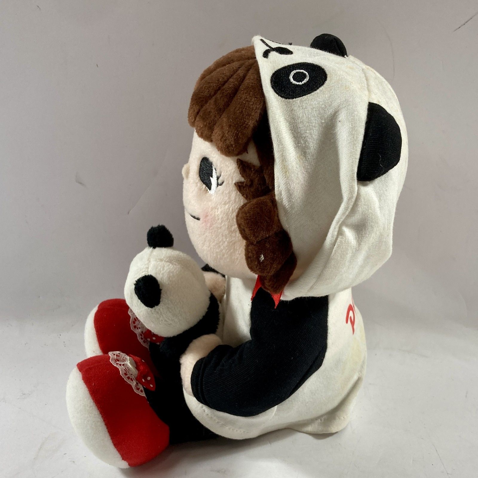 ☆ 不二家 パンダ ペコちゃん ぬいぐるみ 吉徳 着ぐるみ 現状品 0.05kg