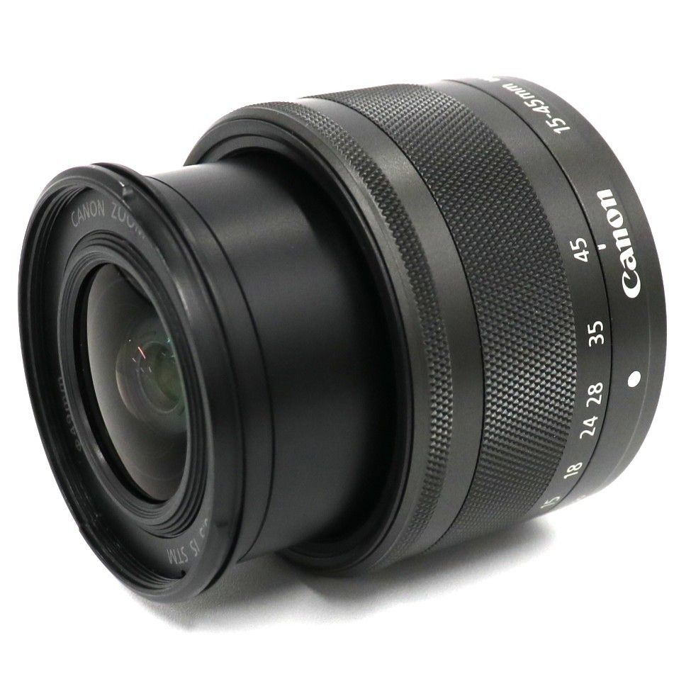 中古 CANON EF-M 15-45mm F3.5-6.3 IS STM 標準ズームレンズ ef-m15-45 