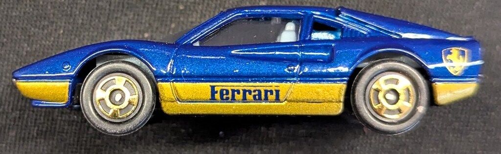 トミー トミカ青箱日本製 フェラーリ308GTB 紺ボディ(2F金)FERRARI金色