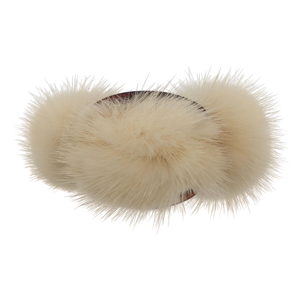 acca アッカ ミンクファーヘアクリップ ブラウン - メルカリ