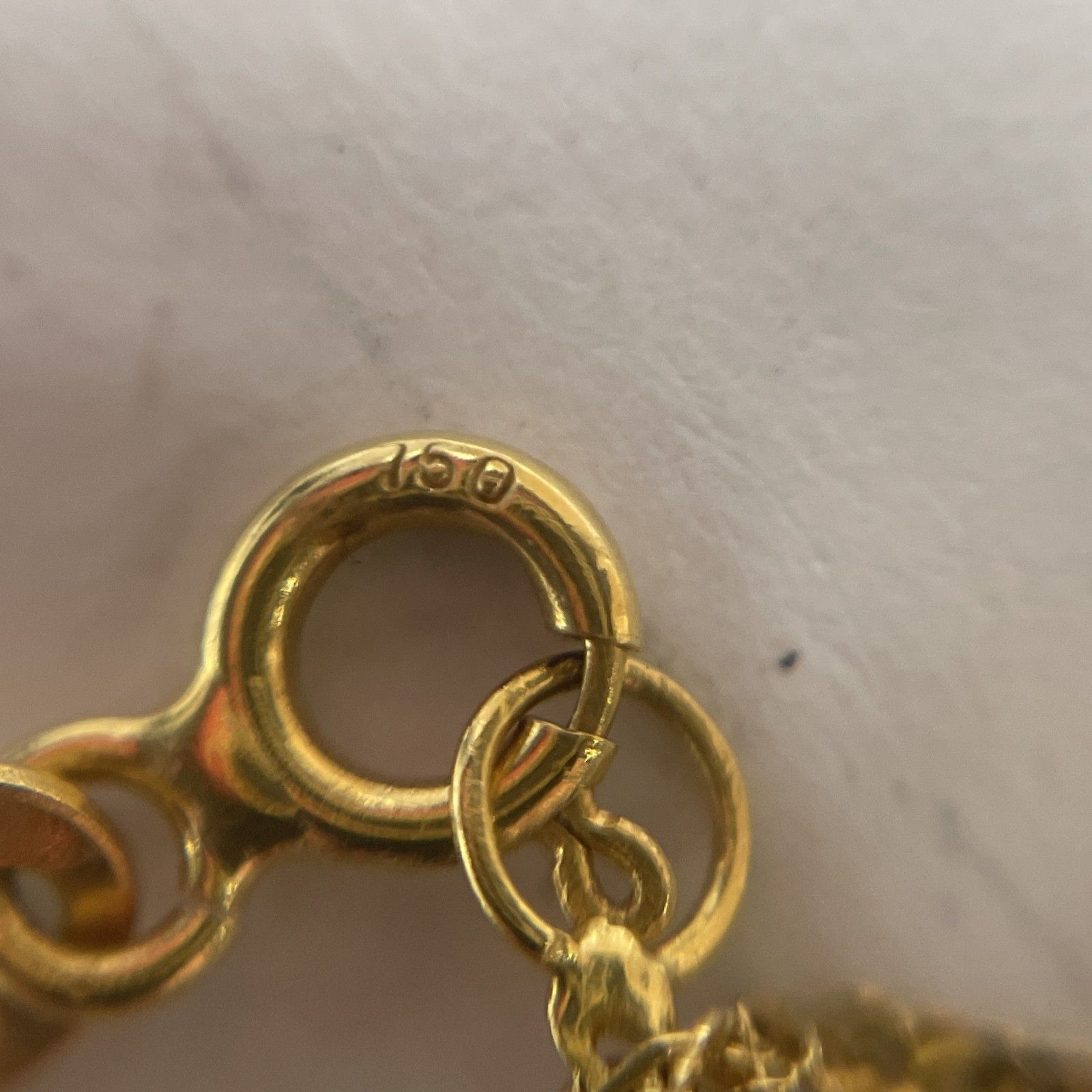 ☆ 750/K18刻印 ペンダントトップ付き ツイストチェーンネックレス