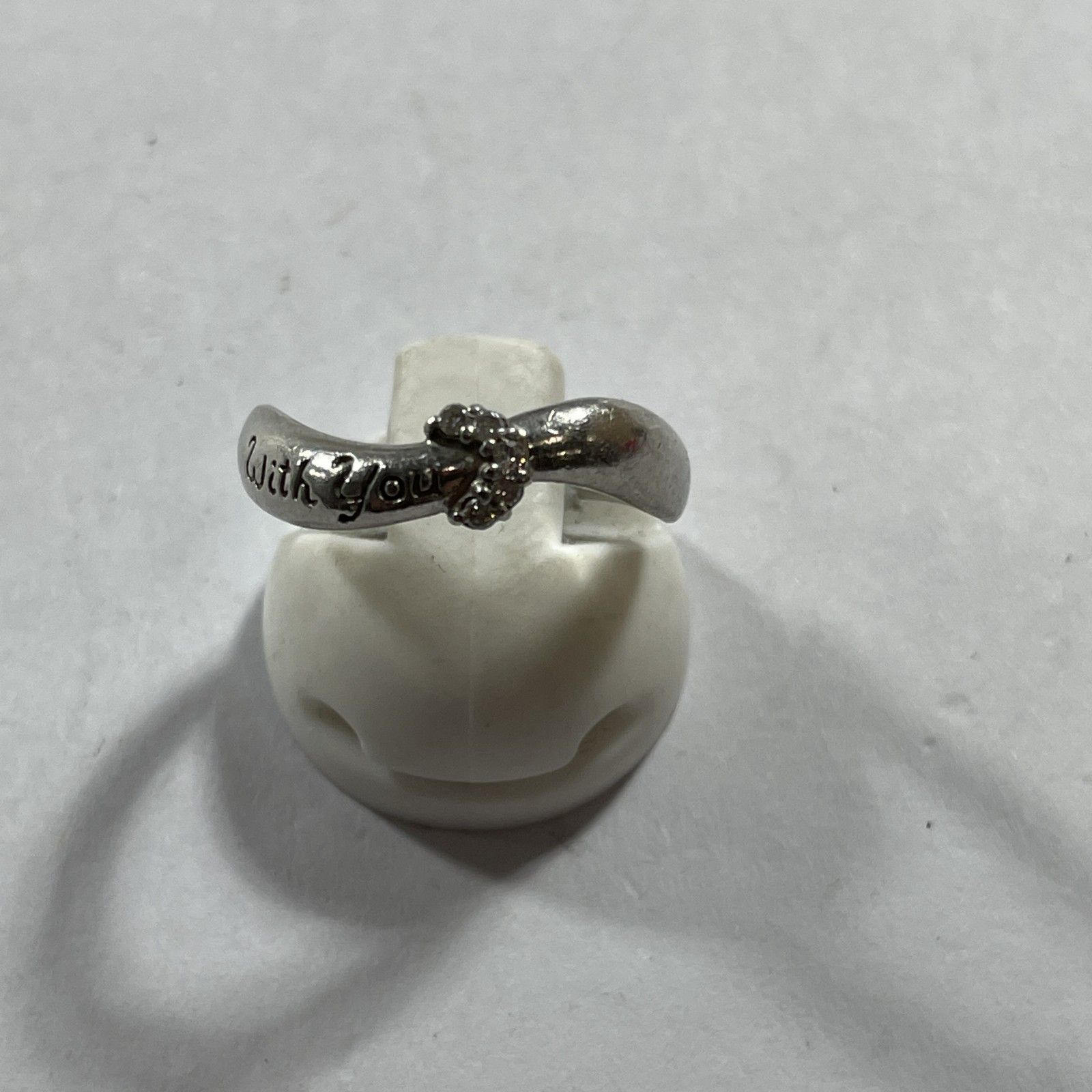 Pt900 リング 総重量9.89g プラチナ 11号 刻印 ☆ Pt900刻印 プラチナデザインリング With You 指輪 11号 リング総