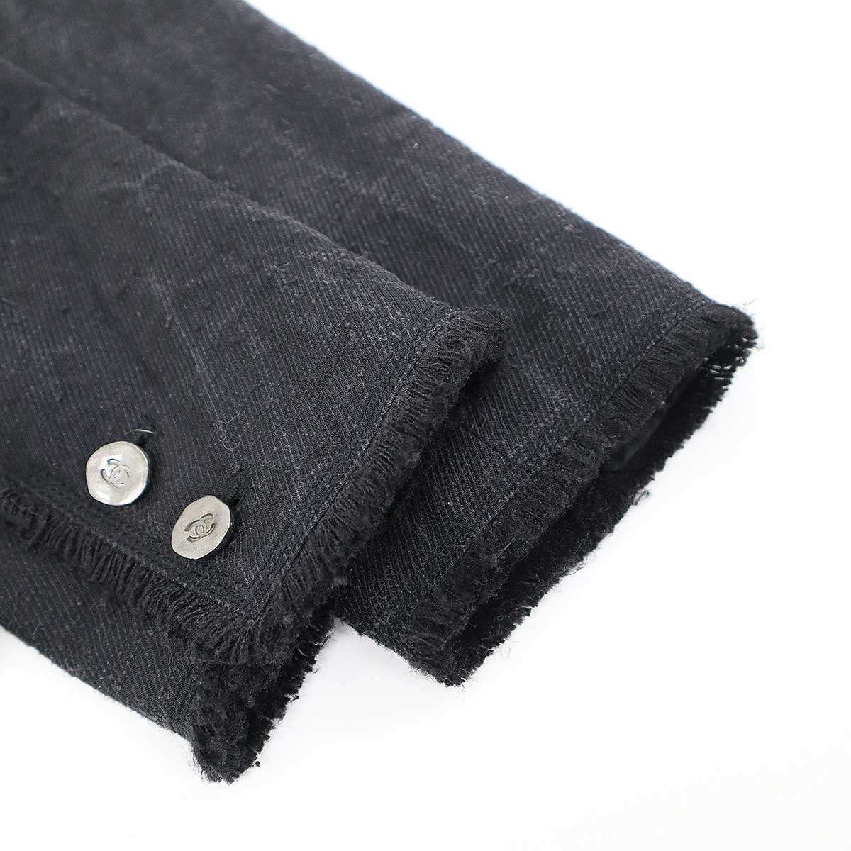 CHANEL シャネル 2006SS ココマークボタン フリンジシルクジャケット