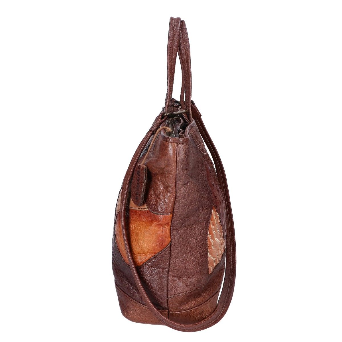 IBIZA イビサ　ハンドバッグ　オーストリッチレザー IBIZA イビザ パイソン/オーストリッチ/レザー パッチワーク 2WAY