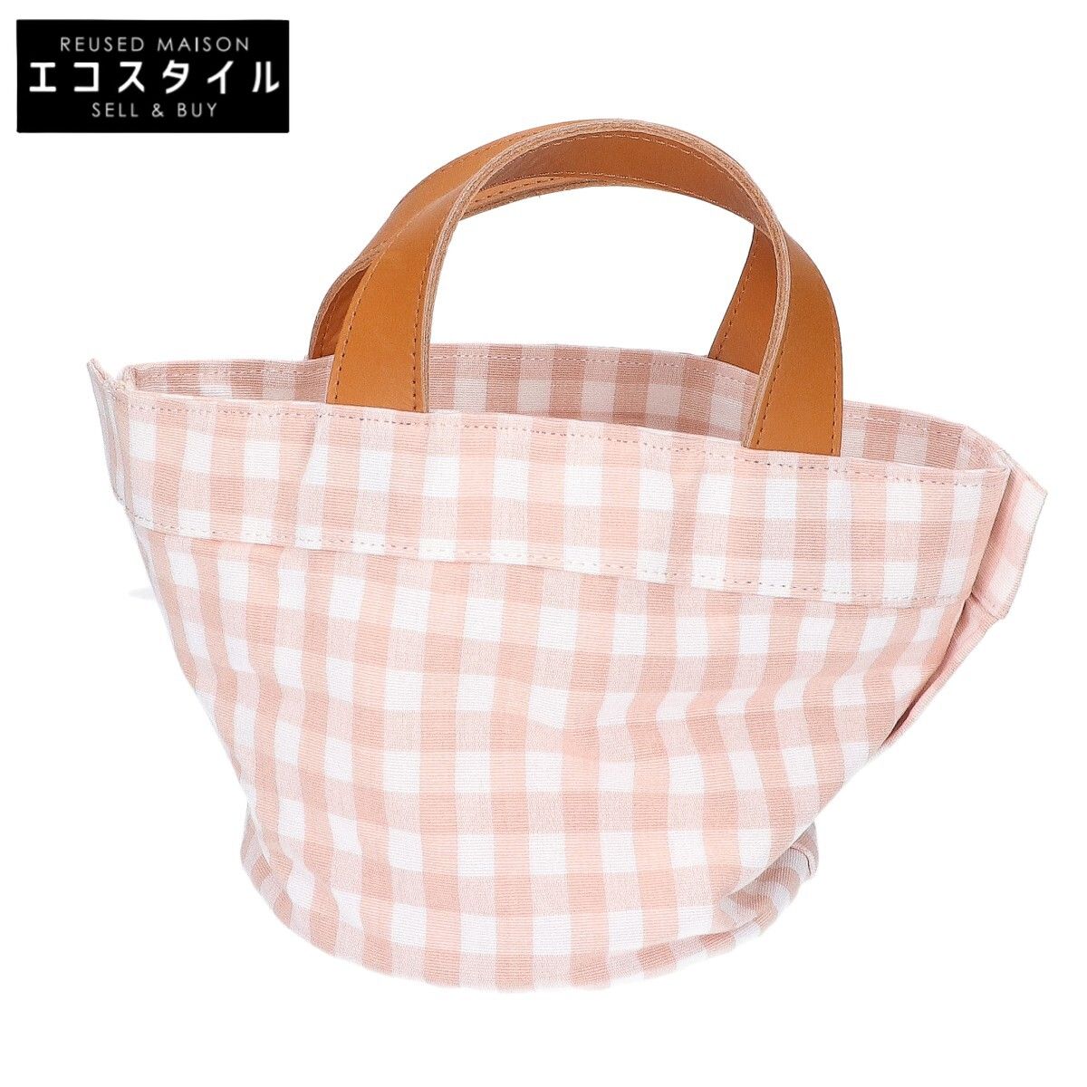 LUDLOW ラドロー trimmed canvas tote ギンガムチェック - メルカリ