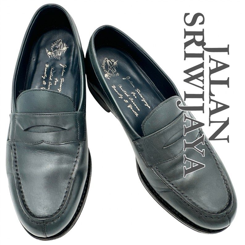 JALAN SRIWIJAYA 98605 販売 ローファー 本革 ネイビー 1698T