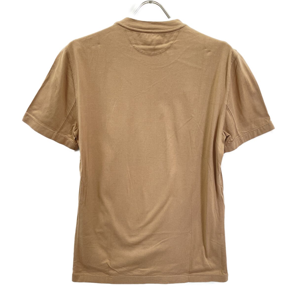 BRUNELLO CUCINELLI ブルネロクチネリ ﾍﾞｰｼﾞｭ×ﾎﾜｲﾄ ｺｯﾄﾝ ｸﾙｰﾈｯｸ ﾚｲﾔｰﾄﾞ