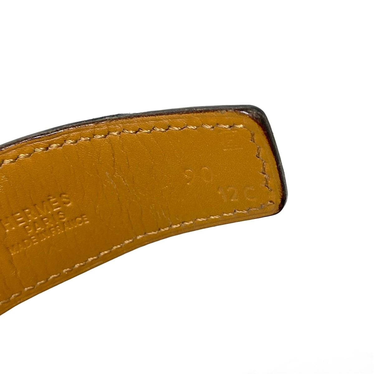 HERMES(エルメス) ベルト 90 Hベルト 黒×シルバー - メルカリ