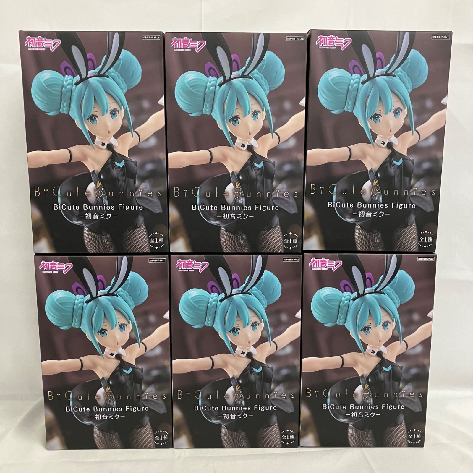 未開封 初音ミク BiCute Bunnies figure 黒星紅白 フィギュア 6個 