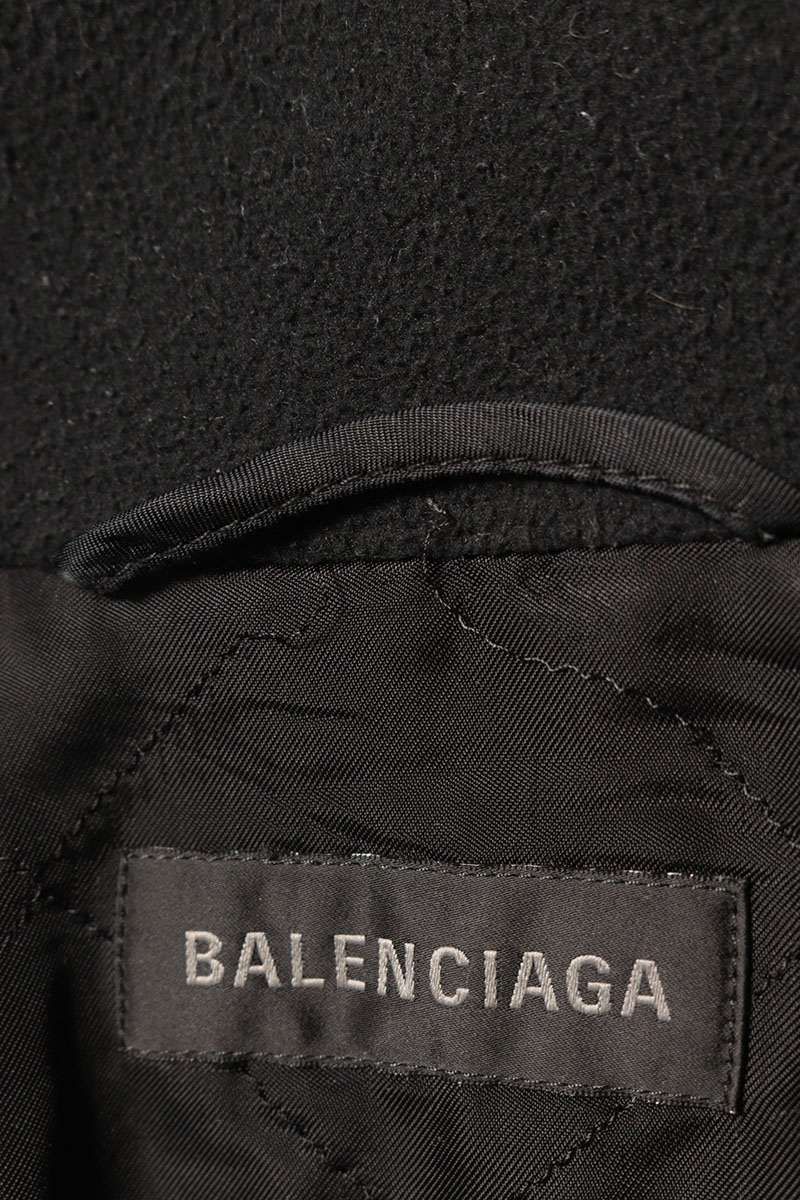 バレンシアガ 735760 TNQ23 ミラーロゴ刺繍フリースジップアップ